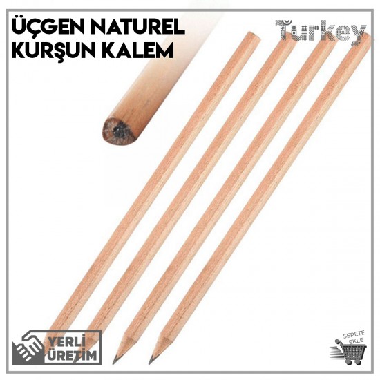 Üçgen Naturel Kurşun Kalem